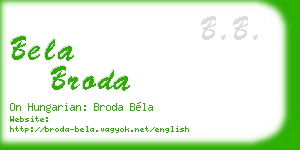 bela broda business card
